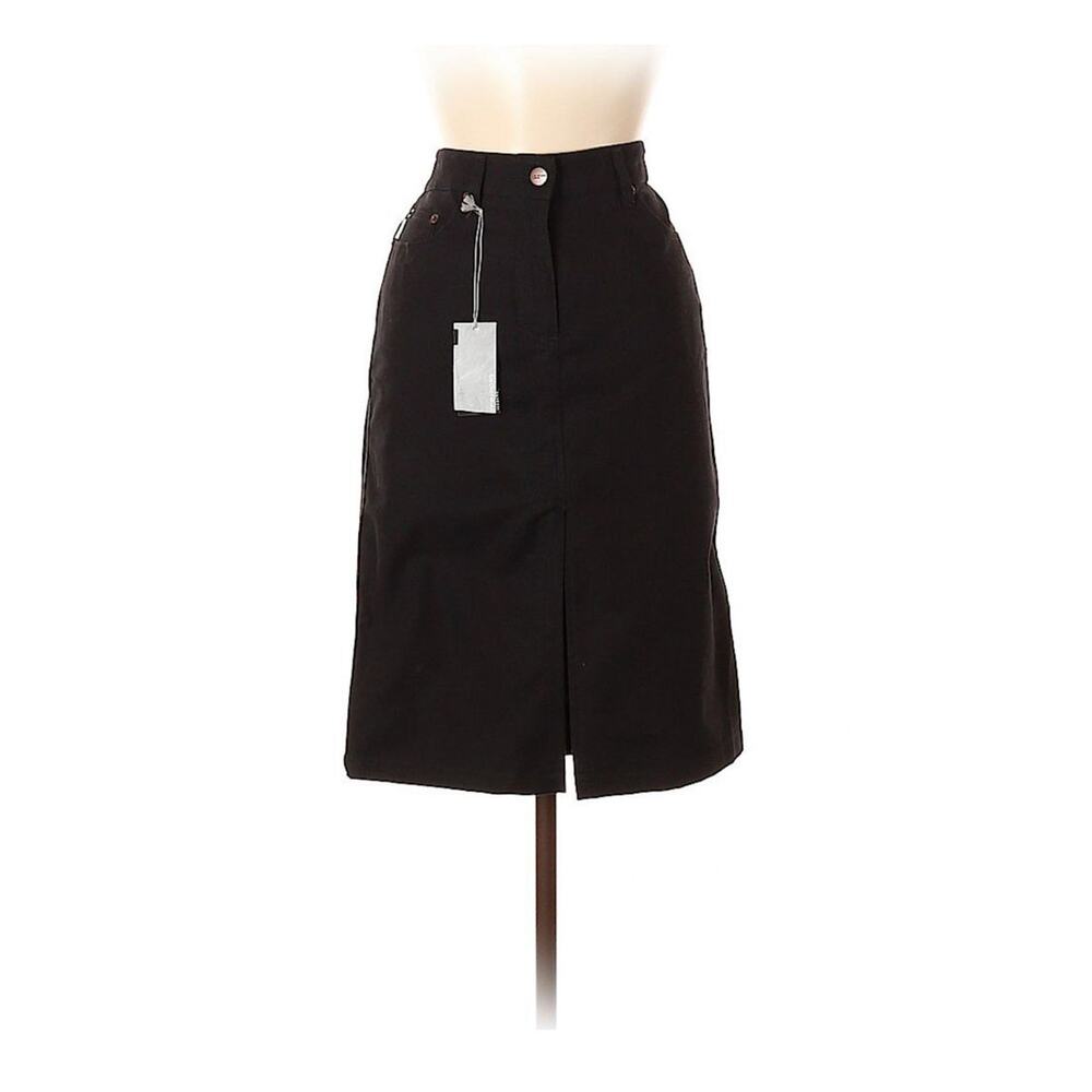 IceJeans Iceberg Black Denim A-Line Pencil Skirt